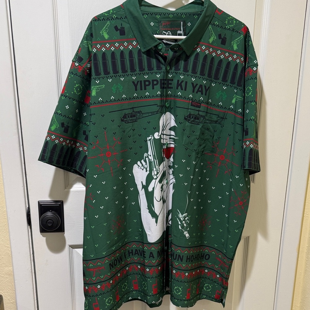 Retro Rifle Die Hard Yippee Kay Yay Holiday Men's Shirt